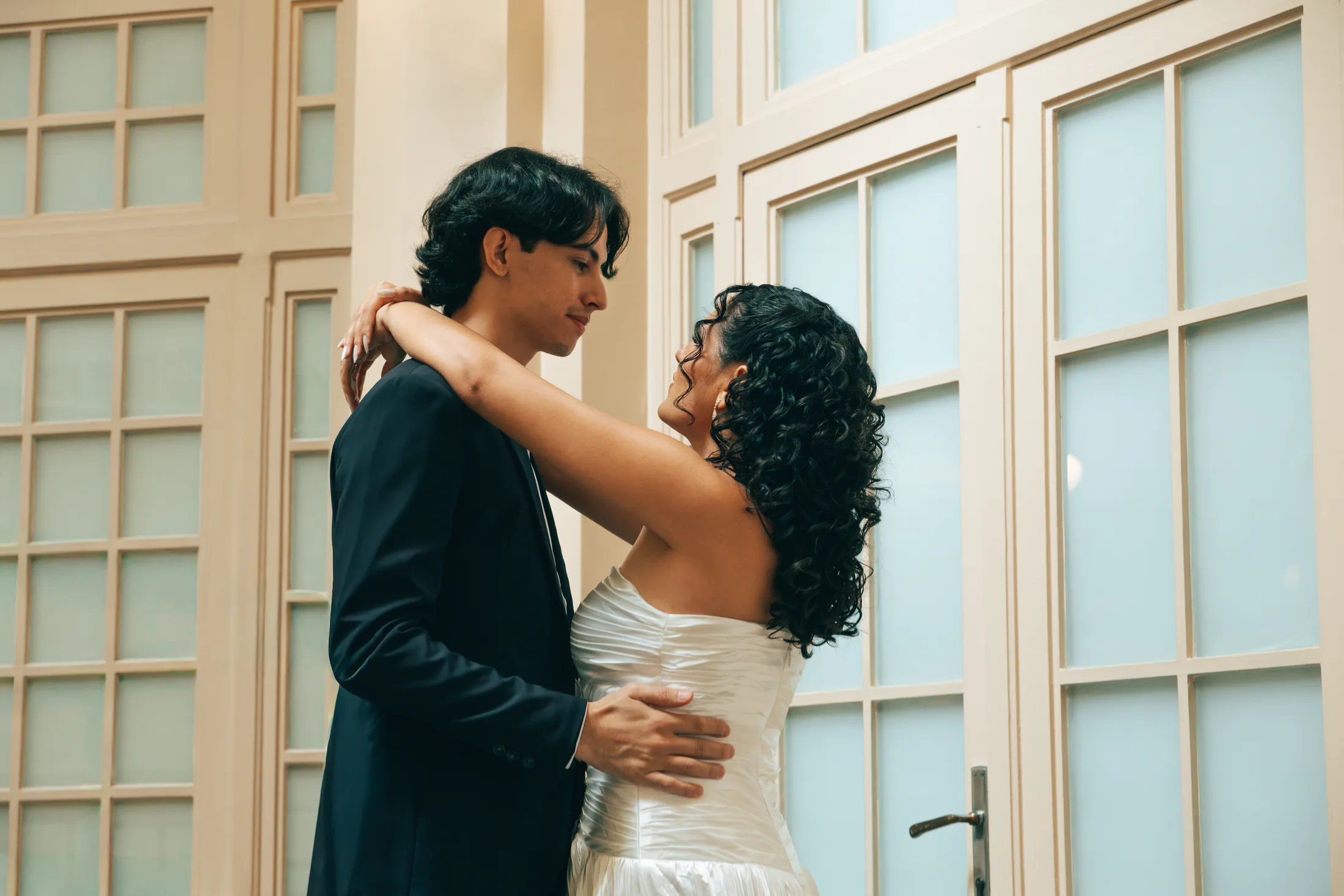 Luydi e Luciana juntos durante o ensaio